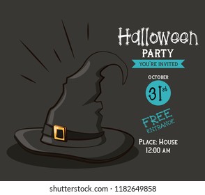 Halloween party invitation card