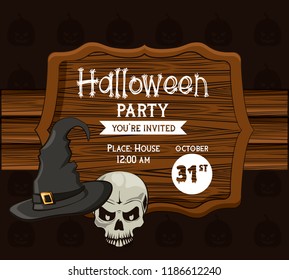 Halloween party invitation card