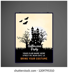 Halloween Party invitation card with creative design vector