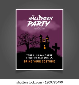 Halloween Party invitation card with creative design vector