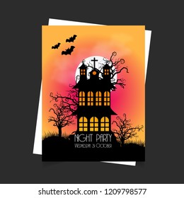 Halloween Party invitation card with creative design vector