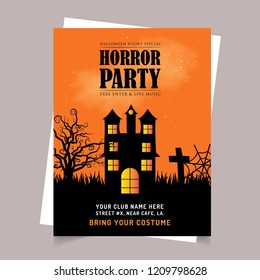 Halloween Party invitation card with creative design vector