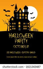 Halloween Party invitation card. vector set of halloween invitation. vector illustration