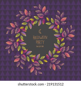 Halloween party invitation card. Vector design