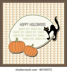 Halloween party invitation card, vector