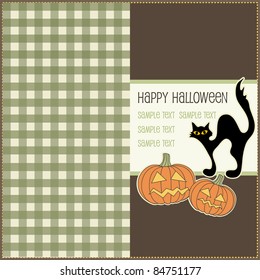 Halloween party invitation card, vector