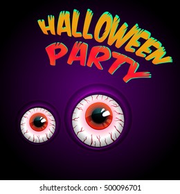 Halloween party for invitation cards and posters. vector illustration.