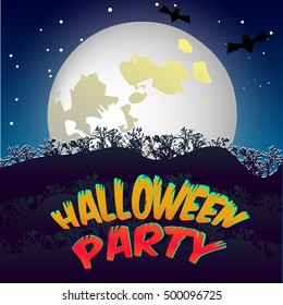 Halloween party for invitation cards and posters. vector illustration.