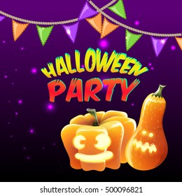 Halloween party for invitation cards and posters. vector illustration.