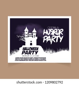 Halloween party invitation design with creative design and light