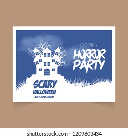 Halloween party invitation design with creative design and light