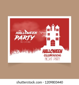 Halloween party invitation design with creative design and light - Shutterstock ID 1209803440