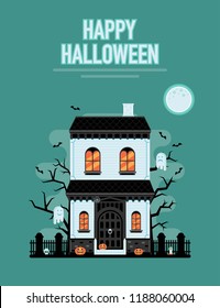 Halloween party invitation poster