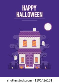 Halloween party invitation poster