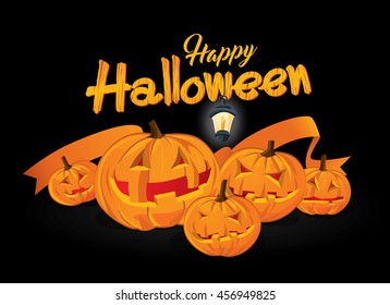 Halloween party invitation poster background. Vector illustration