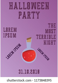 Halloween party invitation . halloween, party, scary, poster,