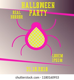 Halloween party invitation scary poster celebration illustration