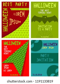 Halloween party invitation scary poster celebration illustration ghosts