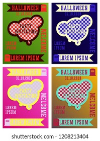 Halloween party invitation scary poster celebration illustration grave