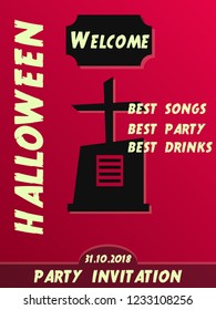 Halloween party invitation . halloween, party, scary, poster,