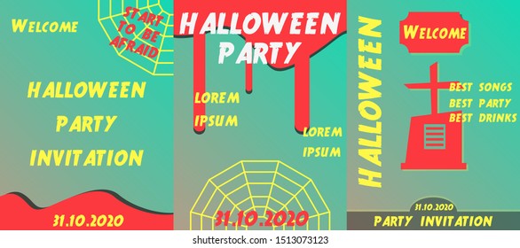 Halloween party invitation . halloween, party, scary, poster,