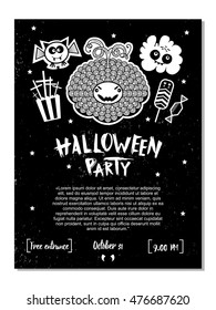 Halloween Party Invitation Template for Card-Poster-Flyer