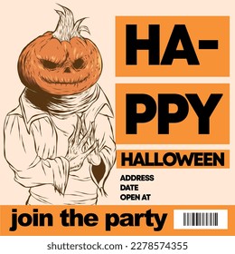 halloween party invitation vector editable