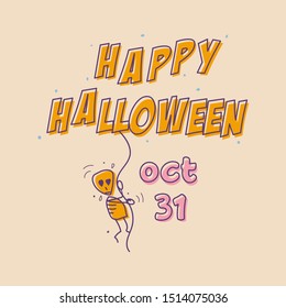 Halloween party invitation. Vector illustration