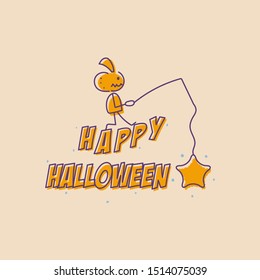 Halloween party invitation. Vector illustration