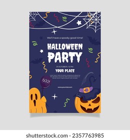 Invitación a la fiesta de Halloween. Ilustración del vector