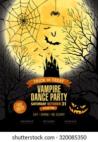 Halloween party invitation. Vector illustration