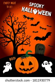 halloween party invitation. vector image