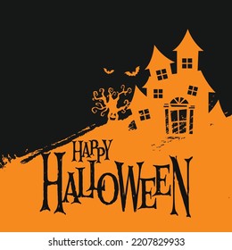 Halloween party invitations or greeting cards background. Halloween illustration template for banner, poster, flyer, sale, and all design.