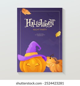 Invitations à la fête d'Halloween. Template pour cartes de voeux, arrière-plan, couverture, bannière de vente, flyer, publicité, web, moyennes sociales.