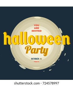 halloween party invite card vector. 