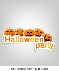 Halloween party label