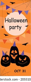 halloween party leaflet orange gpoutine pumpkin 