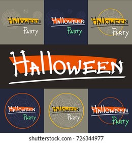 Halloween party lettering