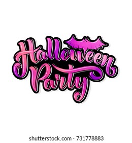 Halloween Party Lettering for your design, Vector illustration on a Halloween theme