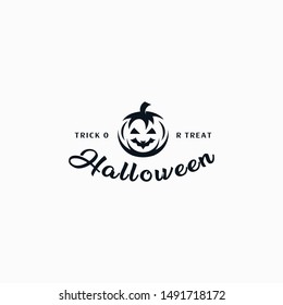 Halloween party logo vector template