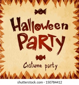 Halloween Party message design background, vector illustration