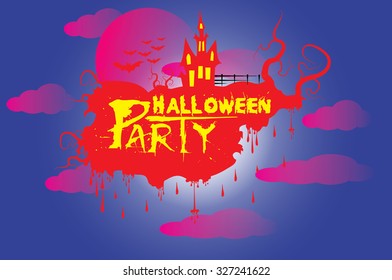 Halloween party. message design, vector illustration