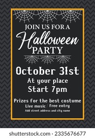Halloween party night  poster flyer social media post design