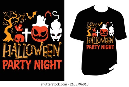 Halloween party night Halloween t shirt design