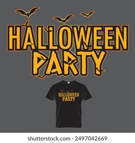 Halloween Party pattern t shirt, Halloween icon,  Happy Halloween vector design