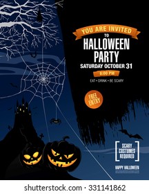 Halloween party. Poster