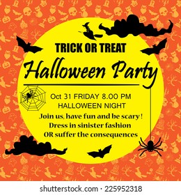halloween party poster background