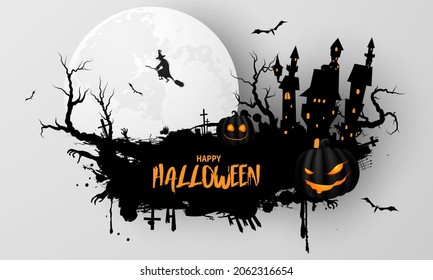 Halloween party poster carnival background concept design