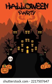 Halloween party poster cool horror designs. Halloween party and halloween day. Halloween Templet party. 