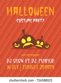 Halloween party poster design collection